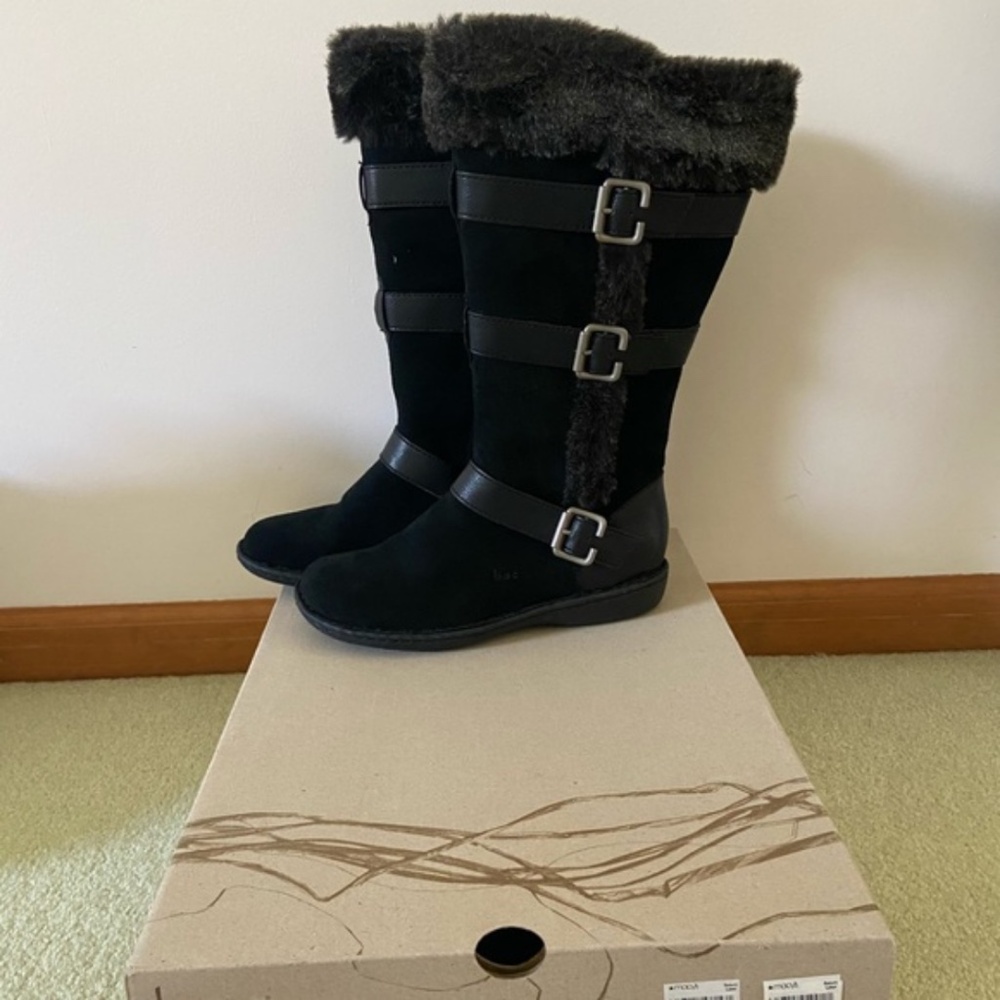 Born Dunlavin Black Leather Boot - Size 7.5